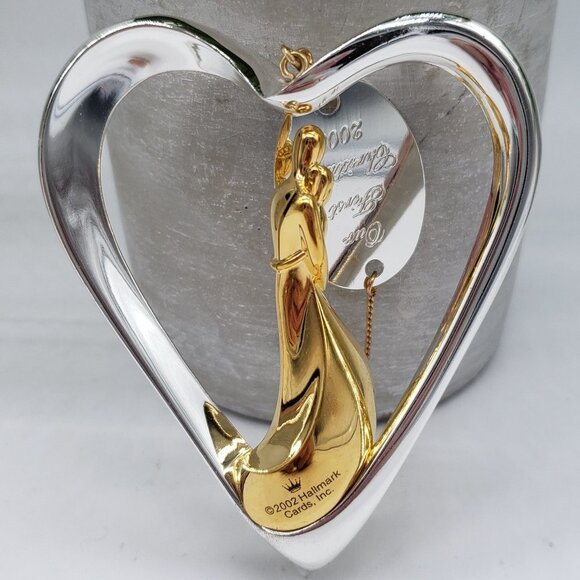 2002 Hallmark Keepsake Our First Christmas Metal Heart Ornament - Picture 2 of 9